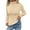 Beige, variant on Wutalume Women's Casual High Neck Fleece Lined Knitted Sweater, Solid Color Loose Warm Top, Winter Pullover for Cold Days and Indoor Comfort,Beige L