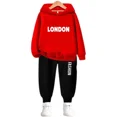 thumbnail image 2 of Conjunto de chándal de dos piezas para adolescentes de 2 a 13 años, sudadera con capucha y pantalones de chándal para primavera y otoño, ropa para niños, trajes deportivos, 2 of 5