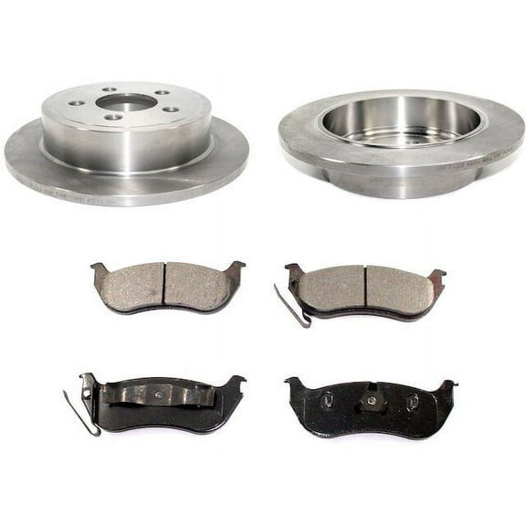 Rear Brake Pad and Rotor Kit - Compatible with 2003 - 2007 Jeep Liberty 2004 2005 2006