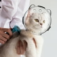thumbnail image 4 of 2 Pcs Cat Muzzle for Grooming Breathable Kitten Anti Bite Hood with 4 Silicone Paw Cover Transparent Cat Head Cover for Bathing Nail Trimming, 4 of 11