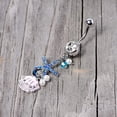 thumbnail image 3 of Body Candy Womens 14G 316L Steel Navel Ring Piercing Ocean Treasure Nautical Dangle Belly Button Ring, 3 of 5