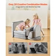 thumbnail image 2 of VEVOR Modular Kids Play Couch Sectional Toddler Sofa with Armrests 10 Pcs Gray, 2 of 9