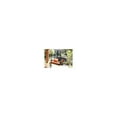 thumbnail image 2 of Jeco Wicker Porch Swing in Espresso with Orange Cushion, 2 of 2