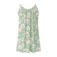 thumbnail image 5 of SELONE Womens Casual Dresses Crew Neck Sleeveless Midi Dresses Wide Strap Beach Dress Summer Floral Sundress Green M, 5 of 5