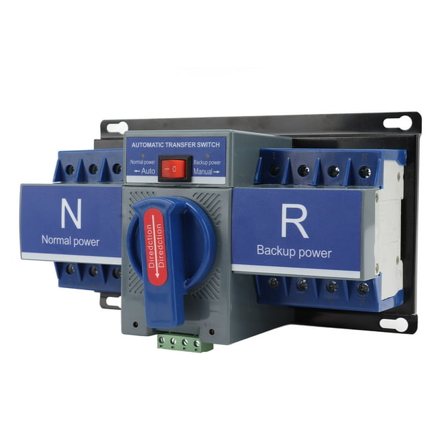 Interrupteur de Transfert Automatique Double Puissance, Double Interrupteur de Commutation de Puissance AC230V Résistant à la Chaleur pour Banque 32a, 50a, 63a