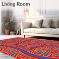 thumbnail image 2 of ODIKA 2'x3' Machine Washable Non-Slip Area Rug, Road Play with Alphabet and US Wildlife Motifs High Traffic Rug with Pad, Red, 696895, 2 of 8