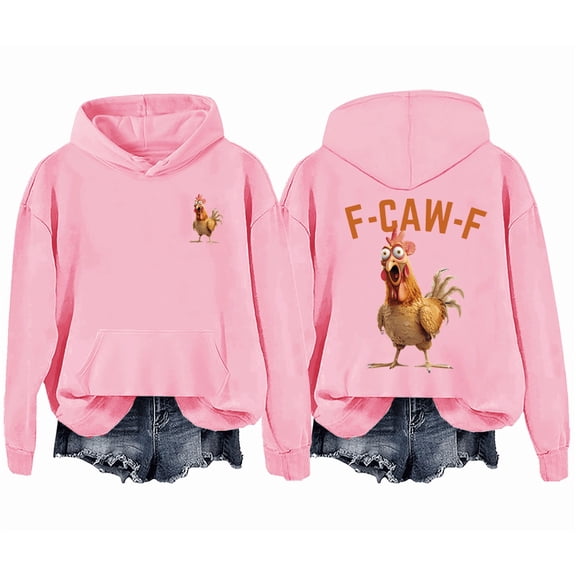 Caw Hoodie Chicken Sweatshirt Funny Chicken Shirts Unisex