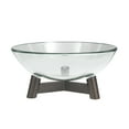 thumbnail image 5 of DecMode 16" x 9" Clear Glass Serving Bowl with Bronze Hammered Y-Shaped Stand, 1-Piece, 5 of 7