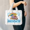 thumbnail image 6 of Cauagu Rainbow Animals on Noah's Ark Pattern Women's Plush Tote Bag,Soft Underarm Bag Ladies Fluffy Shoulder Bag Plush Handbag Women Furry Tote Bag for Autumn and Winter, 6 of 7