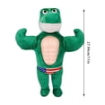 thumbnail image 2 of Soft Squeaky Crocodile Dog Toy | Interactive Plush Toy for Small/Medium Dogs & Puppies, Tug-of-War & Mental Stimulation,Dark Green 7, 2 of 5