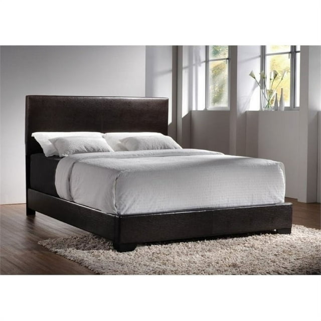 Bowery Hill Lit Complet en Faux Cuir Brun Foncé
