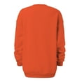 thumbnail image 3 of VANLOFE Women's Solid Color Long Sleeve Sweatshirt Crewneck Sweatshirt for Women Women's Fashion Trendy Orange Sweatshirt L, 3 of 6