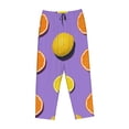 thumbnail image 4 of Disketp Yellow Lemon And Orange Print Women'S Comfy Pajama Pants Casual Drawstring Palazzo Lounge Wide Leg Pants, 4 of 9