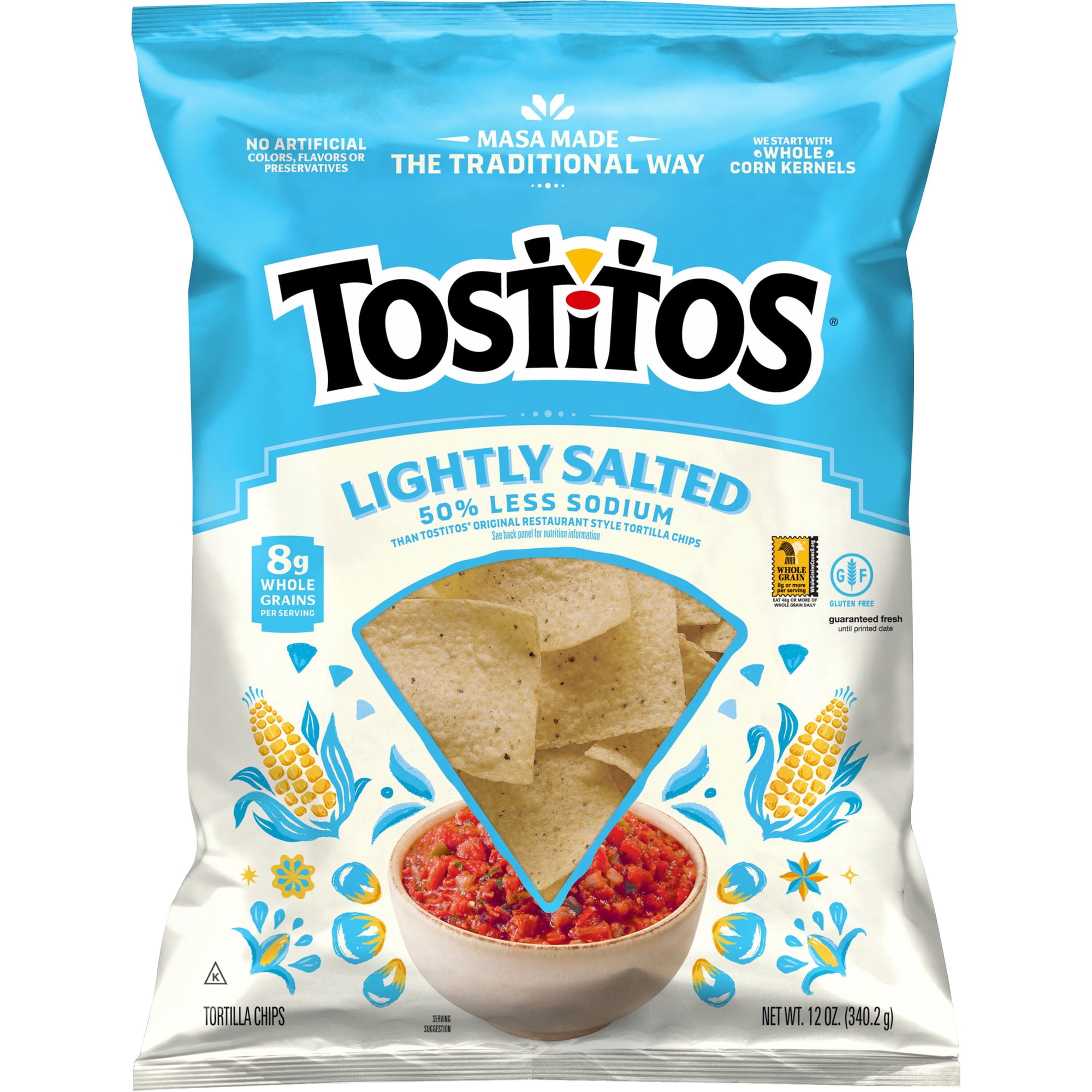 Tostitos Tortilla Chips Lightly Salted, 12 oz Bag
