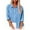 Blue, variant on Snoarin Womens Shirts Color Button Shirts V Neck Loose Blouse Longt Sleeve Casual Work Tunic Tops with Pocket S-5XL