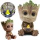 thumbnail image 4 of Maceta Baby Groot, T-Audacity Tree Man Maceta suculenta Maceta linda para plantas verdes con orificio de drenaje Portalápices, adorno de escritorio Maceta para regalo de cumpleaños de Navidad, 4 of 5
