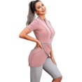 thumbnail image 4 of Maillot de Bain pour Femmes, Combinaison à Manches Courtes, Fermeture Éclair devant, 3 Pcs, 4TG, 4 of 5