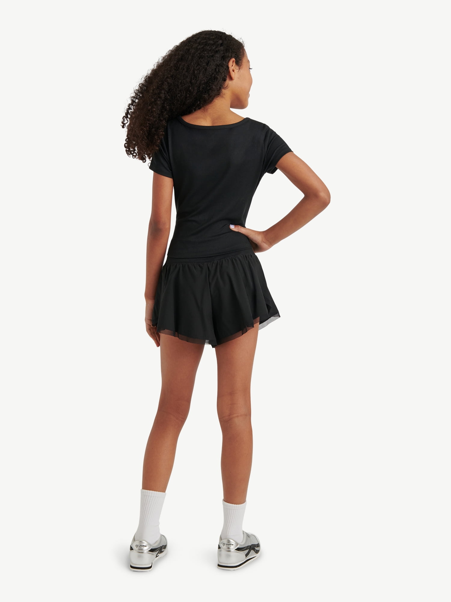 Justice Girls Mesh Hem Tulip Short Set, Sizes XS - XLP