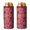 Geometric Flower and Dahlia Pink, variant on Geometric Flower and Dahlia Blue Pattern 12oz Can Cooler 1 Pack, Vacuum Insulated Bottle Cooling Holder Pc Lid Gifts Ideas for Outdoor Party Camping Travel Home Office Car