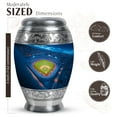 thumbnail image 2 of JAGASY Baseball Handmade Cremation Urn for Children, Blue Small Urns for Human Ashes Keepsake, Blue Sky Baseball Stadium & Grassy Field Decorative Urns for Son, Funeral Urn for Daughter, (3 Inch), 2 of 7