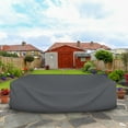 thumbnail image 5 of COVERS&ALL Patio Sectional Sofa Set Cover - Heavyduty 12 Oz. Waterproof, Durable Outdoor Furniture Table & Chair Set Cover with Airpockets & Drawstring (108" W x 82" D x 28" H, Grey), 5 of 8