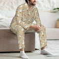 thumbnail image 7 of Sikiie cute geese and chicks Print Mens Pajama Set, Soft Warm Long Sleeve Sleepwear, Cozy Button-Down Pjs for Men-Large, 7 of 7