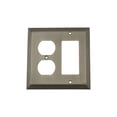 thumbnail image 1 of Nostalgic Warehouse 719816 Deco Switch Plate with Rocker and Outlet, Antique Pewter, 1 of 3