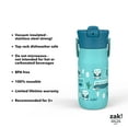 thumbnail image 4 of Zak Designs Zak Hydration 14 ounce Kids Stainless Steel Vacuum Insulated Water Bottle, On the Move, 4 of 12
