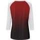 thumbnail image 3 of Camisas de Manga Corta para las Mujeres, 3/4 Manga Color Sólido Gradiente Impreso Cuello Redondo Casual Top Hecho de Tejido Súper Suave, Blusas de Manga Corta para las Mujeres, 3 of 5