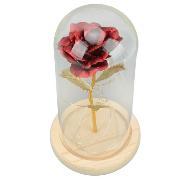Light Up Eternal Rose,Rose in Glass Dome Rosein Glass Dome Dome Glassand Red Rose Revolutionary Design