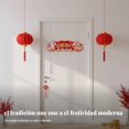 thumbnail image 2 of Abbraccia Pareados flocados, zodiaco Caballo 2026, rojo y dorado, decoración de puerta para el hogar, 2 of 6