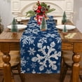 thumbnail image 2 of Christmas Table Runner, Snowflake Decorations Christmas Runner for Table Seasonal Chriatmas Winter Holiday Decor Dining Table Decorations (Blue, 13'''' x 72''''), 2 of 6