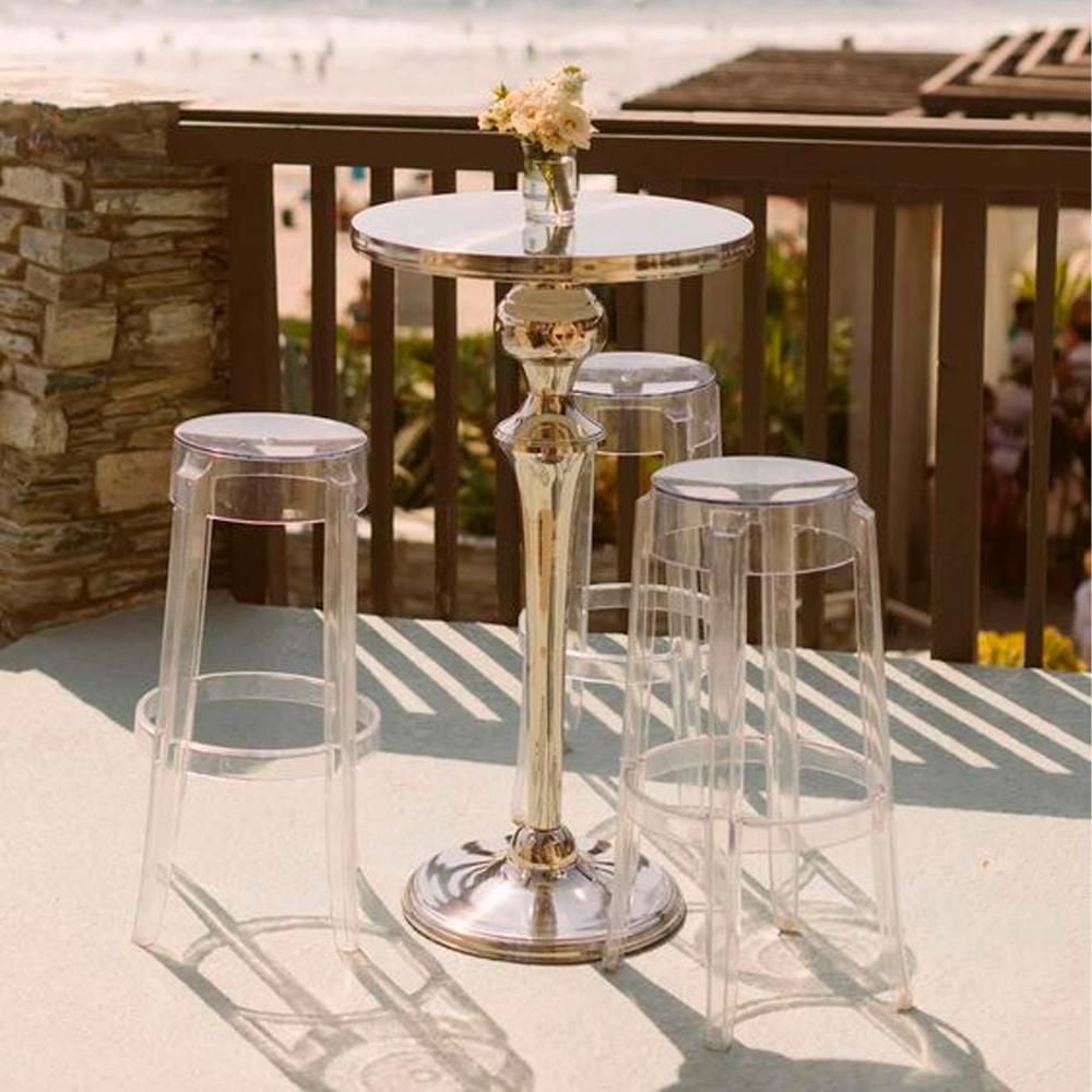 Heavenly Collection Clear Plastic Bar Stool SET OF 2