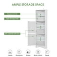thumbnail image 4 of Tall Bathroom Corner Cabinet, Corner Bathroom Storage Cabinet with Doors and Adjustable Shelves, Slim Bathroom Floor Corner Cabinet for Kitchen, Bathroom, Living Room ( White), 4 of 9
