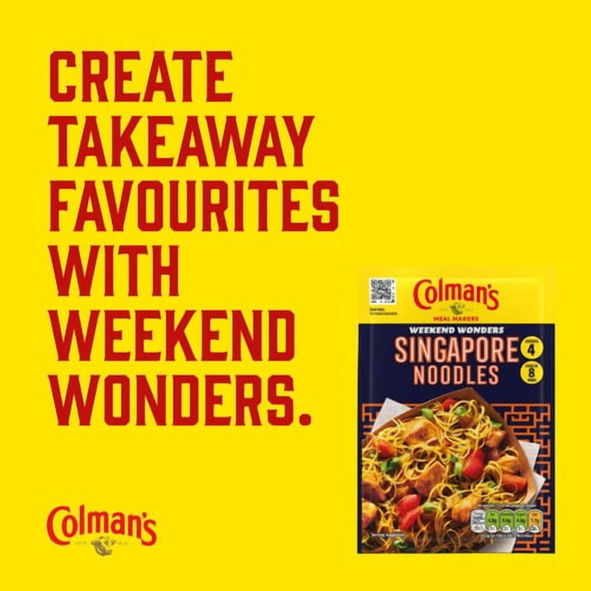 Colman's Weekend Wonders Meal Maker Recipe Mix Singapore Noodles 24g, British Import (Pack of 3)
