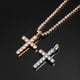 thumbnail image 3 of Collar con colgante de cruz de circonio Micro-set, collar de hip hop, 3 of 5