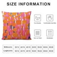 thumbnail image 5 of COMIO Abstract Retro 70s Pink Orange Paint Brush Throw Pillow Covers Aesthetic Throw Pillowcase Home Decor Living Room Cozy Cushion Cover for Bed Couch Sofa Trendy Funky Dormitory College, 5 of 5