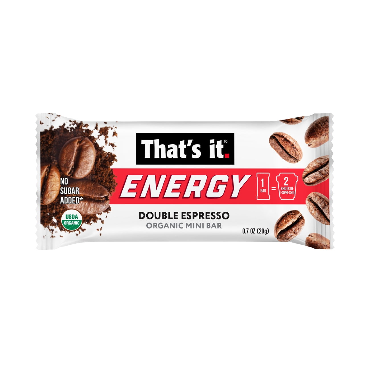 That's it. Coffee Energy Bar 0.7oz Double Espresso (15 cnt)