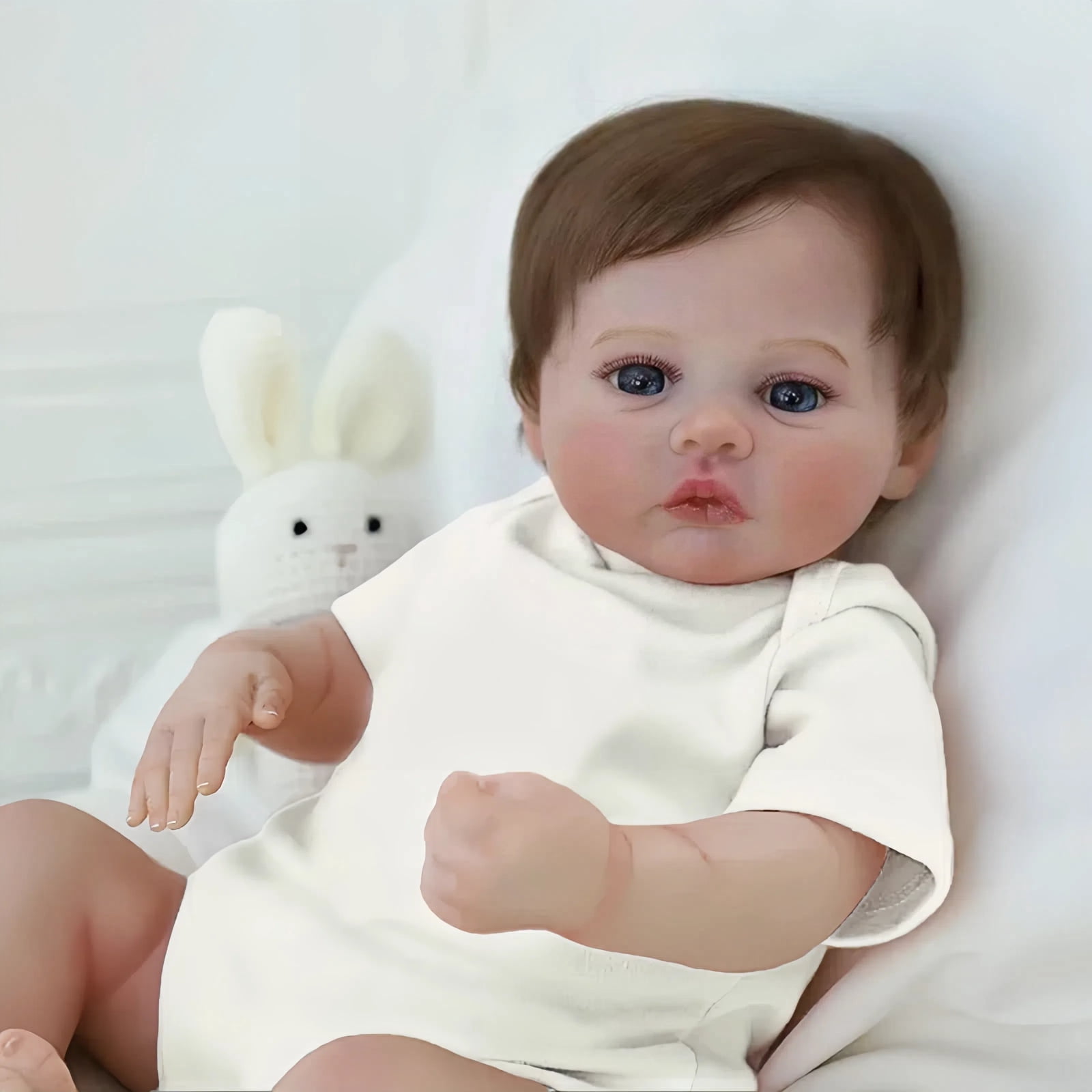 Adorable 18-Inch Reborn Baby Doll - Realistic Details, Handmade Look, Cuddly & Poseable - Perfect for Collectors & Gifts