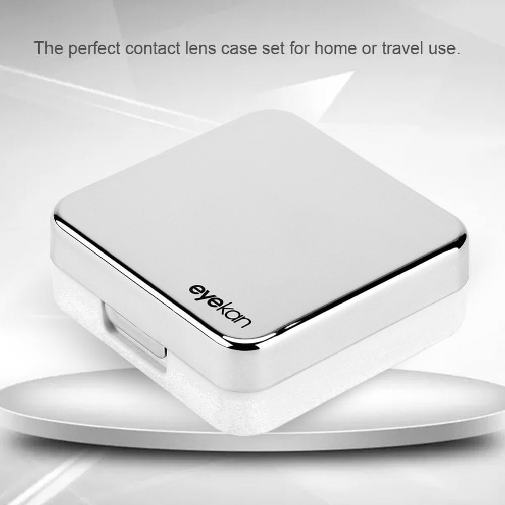 Reflective Cover Contact Lens Case Set Cute Lovely Travel Kit Box