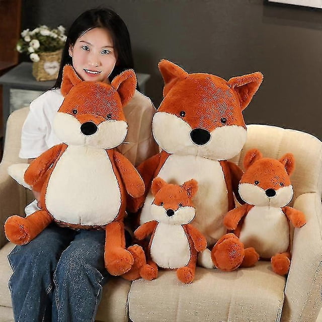 35-90cm Soft Fluffy Fox Plush Toy, Cute Stuffed Animal Gift for Girls Valentine's Day, Sofa Decor Pillow