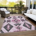 thumbnail image 3 of Dalyn Rugs Machine Washable Indoor/Outdoor Chantille Pink 10' x 14' Rug, 3 of 9