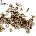 thumbnail image 1 of Fairnull 100 Pcs Mixed Wood Alphabet Letters Numbers Button DIY Craft Sewing Scrapbooking, 1 of 9