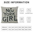 thumbnail image 5 of RUIYC New York Quote Throw Pillow Covers White Black NYC Skyline Night Landscape Building Pillow Cases Bedding Sofa Home Decorative Cushion Cover White, 5 of 5