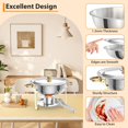 thumbnail image 2 of Twister.CK Ensemble de Buffet Rond de 5 Qt pour Réchauds, Lot de 4 Réchauds en Acier Inoxydable avec Couvercles et Supports, Cuillère de Service et Pince pour Traiteur, Fêtes, Mariages, 2 of 8