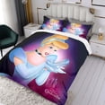 thumbnail image 3 of Cenicienta, la Princesa Conjunto de sábanas temático, trío de piezas, cómodo y amigable con la piel, diseño único, regalo de decoración para el hogar para familiares, amigos y fans, 90 cm * 190 cm, 3 of 6