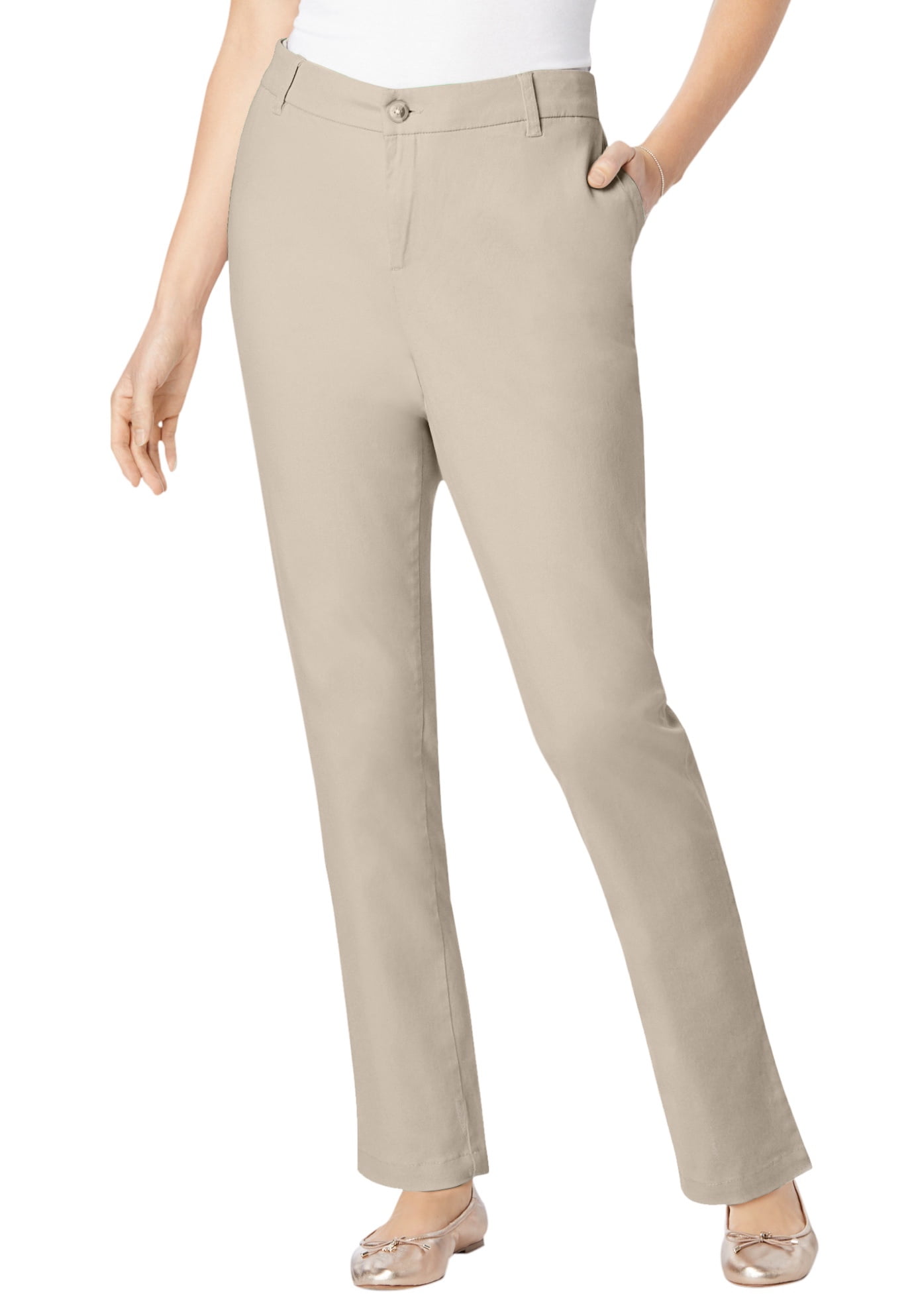 Wide Leg Chino Pant | Women's Plus Size Pants | ELOQUII