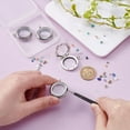 thumbnail image 4 of 4Pcs Memory Locket Charm Metal Glass Floating Charm Photo Frame Locket Pendants Platinum Flat Round DIY Picture Photo Charms for Jewelry Necklace Making, 4 of 5