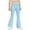 Light Blue, variant on OGLCCG Girl Fleece Lined Flare Leggings with Pockets High Waist Athletic Yoga Pants Winter Warm Stretch Bell Bottoms for Kids 5-14 Years