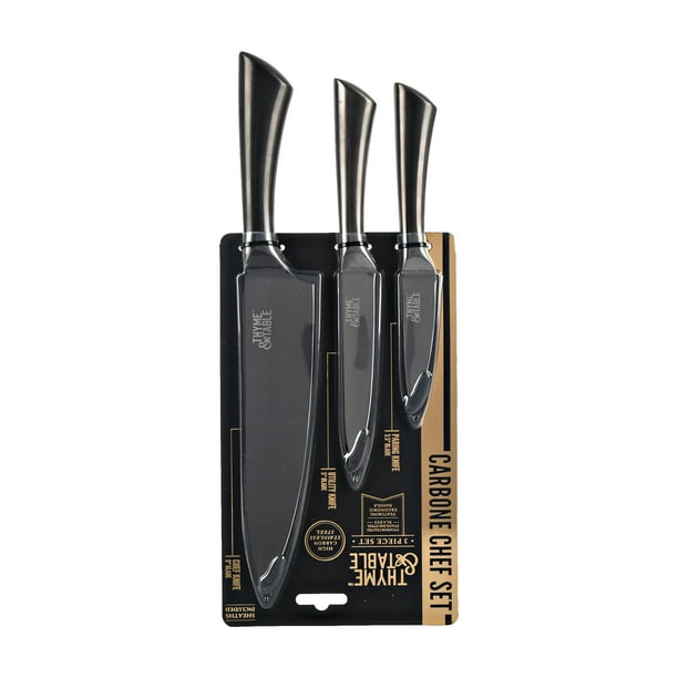 Thyme & Table 3pc, Carbon Stainless Steel Knife Set